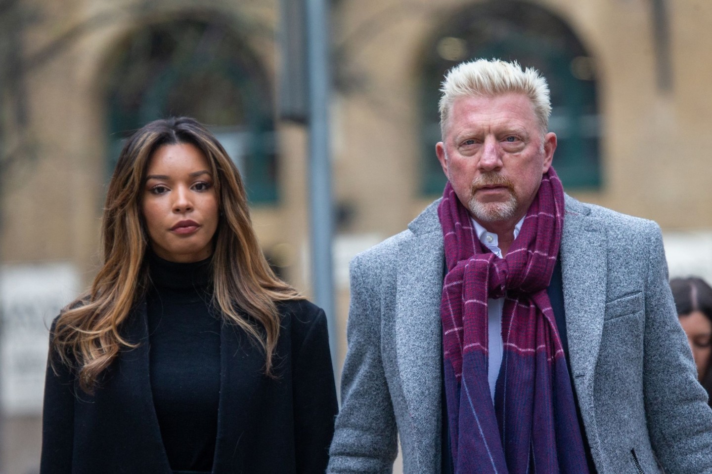 Auf dem Weg zum Gericht: Boris Becker und seine Lebensgefährtin Lilian De Carvalho Monteiro.