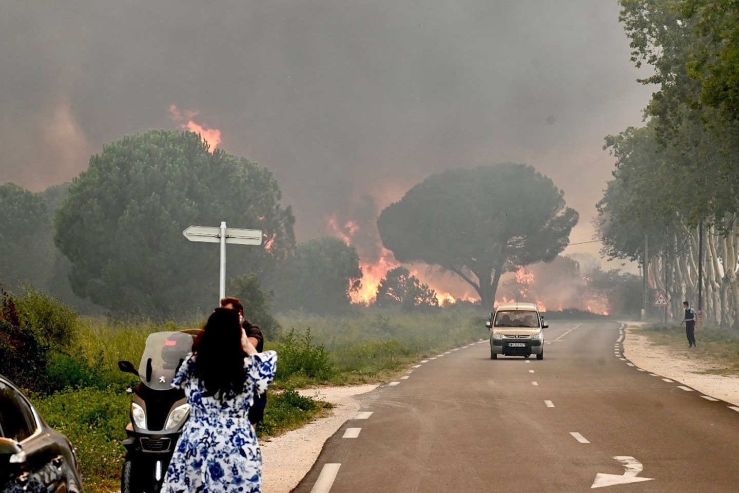 Camper in Saint-André mussten wegen eines Brands evakuiert werden.